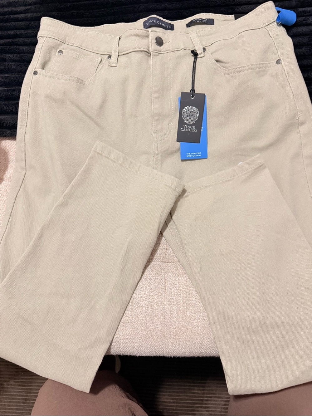 Vince Camuto Men’s Khaki Stretch Slim Chinos